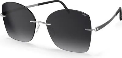 Produktbild von Silhouette TERRANEA RIMLESS 8193 RHODIUM - BLACK/GREY GRADIENT einzigeGröße Uni Sonnenbrillen