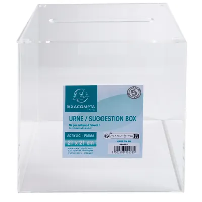 Produktbild von EXACOMPTA Aktionsbox aus Acryl glasklar mit Einwurfschlitz