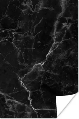 Produktbild von MuchoWow® Poster Marmor - Schwarz - Weiß - Textur - Marmoroptik 80x120 cm - Papierdruck