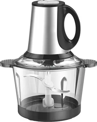 Produktbild von Elektrischer Zerkleinerer, 4 Edelstahlklingen, Mixer, Fleischwolf, 3 Geschwindigkeiten (2L), für Fleisch und Gemüse