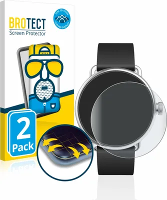 Produktbild von 2x BROTECT Fullscreen Schutzfolie für Withings ScanWatch (38 mm) Displayschutz Folie Fullcover Matt Entspiegelungsfolie