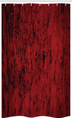 Produktbild von ABAKUHAUS Rot und Schwarz Schmaler Duschvorhang, grungy Zusammenfassung, Badezimmer Deko Set aus Stoff mit Haken, 120 x 180 cm, Schwarz Rot