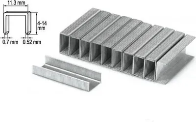 Produktbild von Yato YT-7051, Klammerpack, 6 mm, 1,13 cm, 1000 Heftklammern, Stahl, Stahl