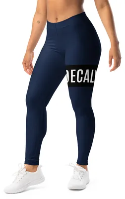 Produktbild von DECALVIBES Damen Leggings Basic Urban Side Black - Navy , M