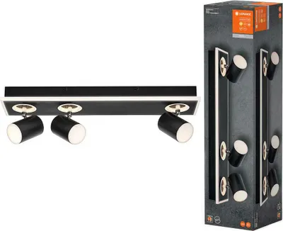 Productafbeelding van Ledvance LED Deckenleuchte Wandlampe Decor 3 Spot Mars Schwarz 41W 4440lm Warmweiß 3000K schwenkbar