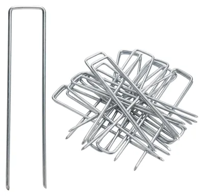 Produktbild von Garronda Erdanker Metall Ø 3 mm 150 × 25 mm 25 Stück Bodenanker für Befestigung von Unkrautvlies und Gartenvlies GD-0179
