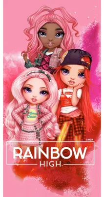 Imagen del producto de Toalla de baño Rainbow High para niñas, 70 x 140 cm