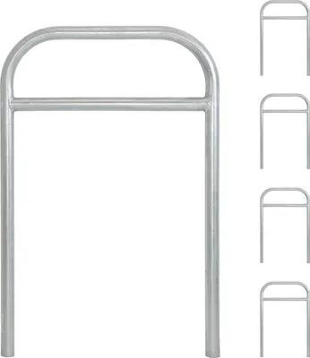 Produktbild von 5x Fahrradanlehnbügel 115 x 78 cm Stahl feuerverzinkt Ø 49 mm zum Einbetonieren Fahrradständer Typ H