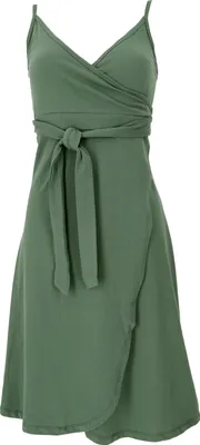 Produktbild von Minikleid aus Baumwolle, Wickelkleid, Sommerkleid - Grün, Damen, Baumwolle(Bio), Größe: M