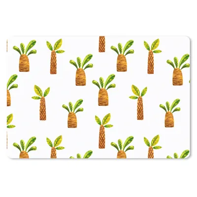 Produktbild von MuchoWow® Schreibtischunterlage Palmen - Dschungel - Weiß 60x40 cm - XXL Mauspad - Großes Mauspad