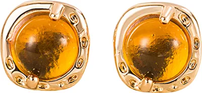 Produktbild von 1 Paar Damen-Ohrstecker, Retro-geometrische Form, Bernstein, glatt, leicht, Ohrschmuck, für Damen, Abschlussball, Cocktailparty
