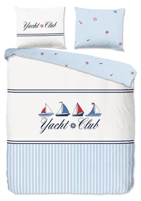 Imagen del producto de Juego de sábanas "Yachtclub" - Azul - (240x220 cm) - 100% algodón