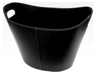 Produktbild von Lederkorb/Holzkorb oval schwarz