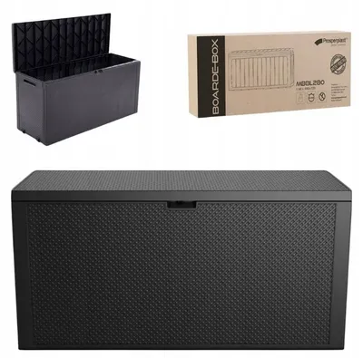 Obrázek produktu pro Kontrast BOARDEBOX Zahradní truhla ratan 270l prostorná