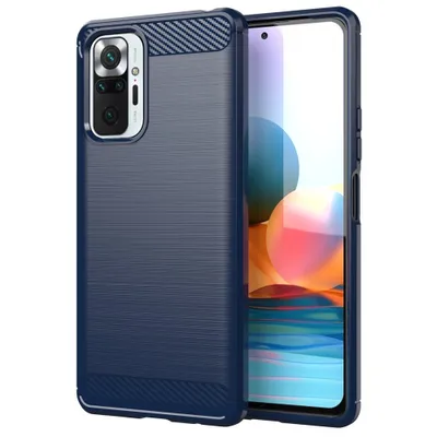 Produktbild von Carbon Shield TPU Hülle für Xiaomi Redmi Note 10 Pro - Blau KP10701