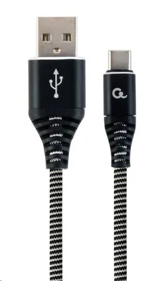 Obrázek produktu pro Gembird CC-USB2B-AMCM-2M-BW, 2 m, USB A, USB C, USB 2.0, 0,48 Gbit/s, Černá, Bílá