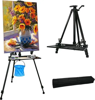 Imagen del producto de Soportes para lienzos de Silecomplaza, para artistas, de 50,8 cm a 155,9 cm, de aluminio, color