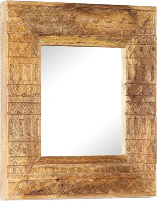 Obrázek produktu pro Ručně vyřezávané zrcadlo 50 x 50 x 2,5 cm masivní mangovník