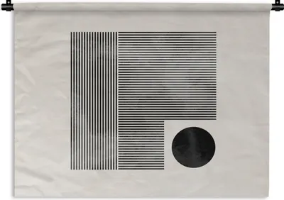 Produktbild von MuchoWow® Wandteppich Wandbehang Quadratisch - Minimalismus - Abstrakt 150x112.50 cm Tapisserie Dekoration Wandtuch - Wanddecke - Wandteppiche
