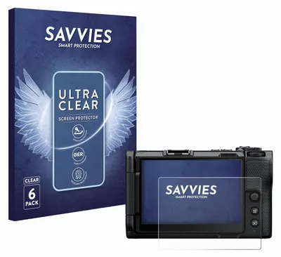 Produktbild von 6x Für Nikon ZR Schutzfolie Savvies Displayschutz Display Schutz Folie Klar Transparent