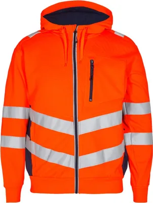 Produktbild von F. Engel Safety Sweatcardigan, Orange/Blue ink, Gr. L