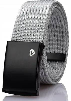 Produktbild von Gracio Herren Stoffgürtel Grau Schwarze Schnalle 125 cm