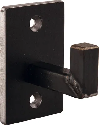 Zdjęcie produktu dla Hak na kapelusze Aruba szerokość 40 mm, wysokość 60 mm, czarna stal z powłoką ochronną