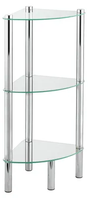 Immagine prodotto di Scaffale angolare Yago con 3 ripiani in vetro