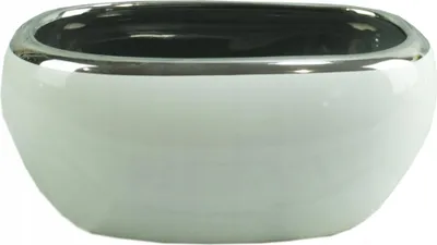 Immagine prodotto di Coprifiori in Vetroceramica bianco e argento 27 cm