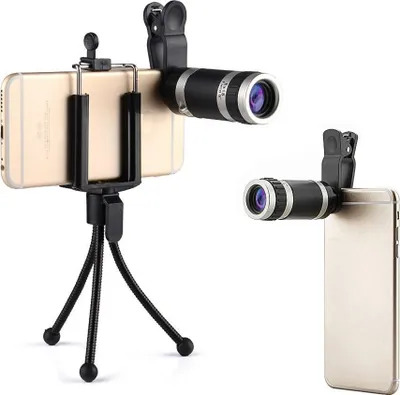 Produktbild von Kameralinsen-Aufsatz für Smartphones – Universal Clip-On Objektiv für bessere Fotos & Videos | Smartphone Kamera Zubehör für Weitwinkel, Makro & kreative Aufnahmen