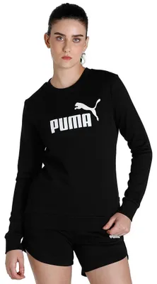 Productafbeelding van PUMA Dames Logo Crew Neck Trui, Puma Zwart, XL (EU)