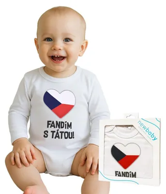 Produktbild von Body mit Aufdruck New Baby I'm cheering with dad - Geschenkpaket, Gr. 50