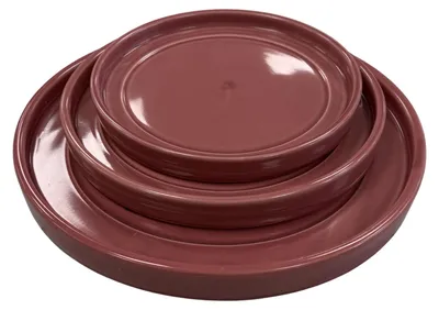 Produktbild von Provencelia Keramik Untersetzer BASE Rosa, Ø24 x H5 cm, frostbeständig, handgefertigt, glasiert, Outdoor, Garten, Terrasse, winterfest