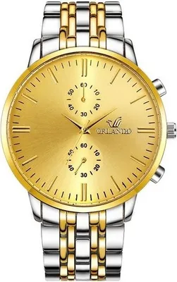 Produktbild von Elegante Oberon Uhr für Herren - Silber und Gold KP22615