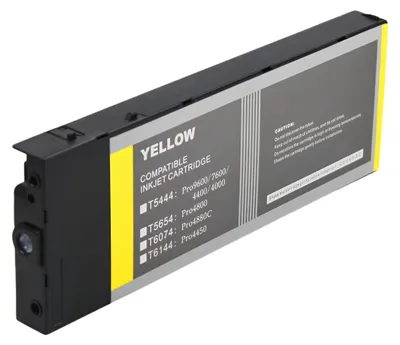 Produktbild von Gelbpatrone T6144, kompatibel mit Epson Stylus Pro 4400 4450, Typ C13t614400