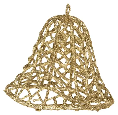 Productafbeelding van Clayre & Eef kerstornament, belletje, Ø 11x11 cm, goudkleurig, kunststof