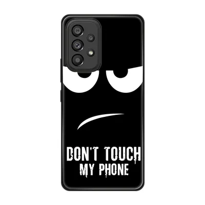 Produktbild von König Design Hülle kompatibel mit Samsung Galaxy A53 5G Kunststoff Soft Handyhülle - Handy Case Dont Touch My Phone Schwarz