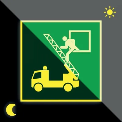 Produktbild von Aufkleber | PERMALIGHT power langnachleuchtend Rettungszeichen Rettungsaussti...
