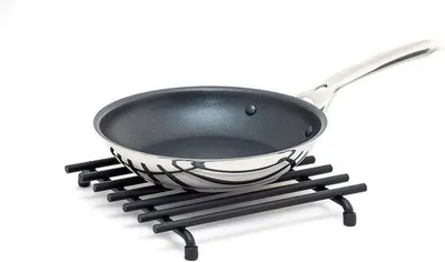 Immagine prodotto di Sottopentole resistenti al calore - Protezioni per il piano di lavoro della cucina - 1 pezzo - Nero - Quadrato