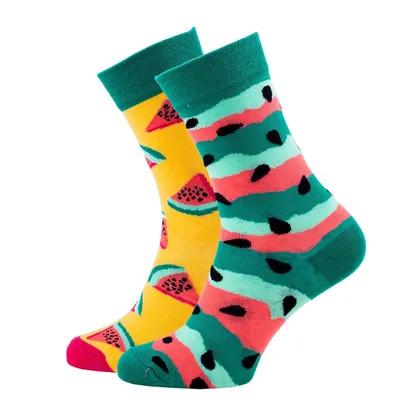 Immagine prodotto di Many Mornings Calzini a fantasia allegra Watermelon Splash verde taglia. 39-42