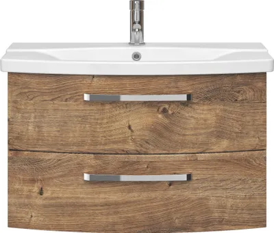 Produktbild von Pelipal Serie 4010 Waschtisch mit Unterschrank 4010.0800069 Eiche Ribbeck quer NB  84 cm