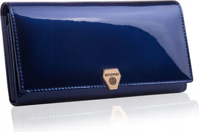 Productafbeelding van BPD-VS-100 MARINEBLAU GLÄNZEND: Damesportemonnee, marineblauw, glanzend