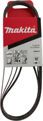 Produktbild von Makita P-43278 Schleifband 533 x 9 mm K80 (5 Stk.)