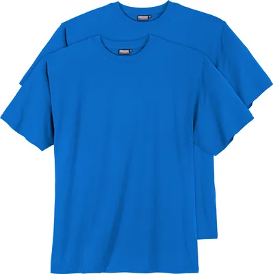 Produktbild von Adamo 2er-Pack Basic T-Shirt Übergröße royalblau