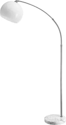 Produktbild von MONZANA® Bogenlampe Marmor 190-210 cm Höhenverstellbar Fußschalter Schwenkbar E27 Edelstahl 40W Wohnzimmer Schlafzimmer Stehlampe Standleuchte Weiß