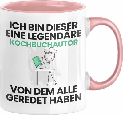 Produktbild von Kochbuchautor Geschenk Tasse Lustige Geschenkidee Geburtstag für Kochbuchautor Ich Bin Dieser Legendäre Kochbuchautor Von Dem Alle Geredet Haben Kaffee-Becher (Rosa)