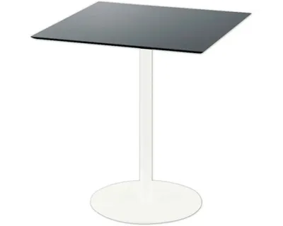 Produktbild von Urban Terrassentisch Weiß gestell + Schwarz HPL 70x70 cm