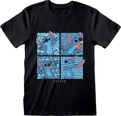 Produktbild von Lilo & Stitch - T-Shirt für Herren/Damen Uni HE3443 (XXL) (Schwarz)