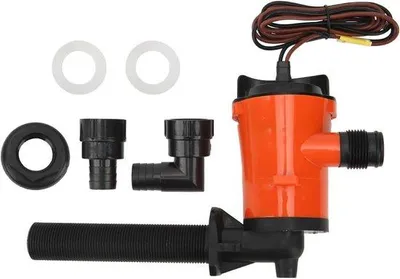 Image de Pompe de réservoir de bateau 12 V - 800 GPH - Pompe pour vivier de bateau - Réservoir d'eau de rinçage pour poissons et pêche