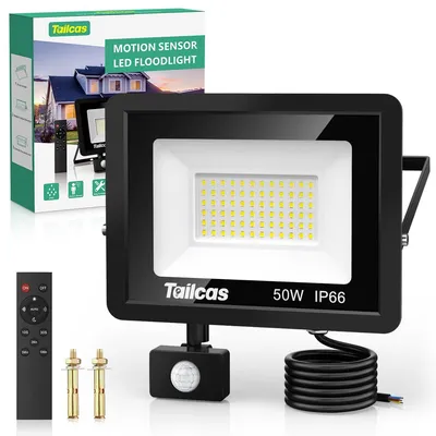 LED-Sicherheitsleuchte 50 W mit Bewegungsmelder, IP66, 4500 Lumen